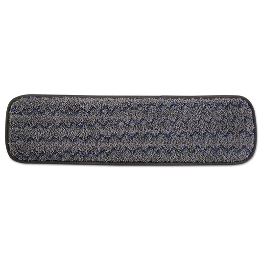 Rubbermaid Commercial Products HYGEN - Almohadilla para la cabeza de la trapeador húmeda de microfibra, 18 pulgadas, gris, para limpieza profesional y limpieza de suelos industriales de alta resistencia