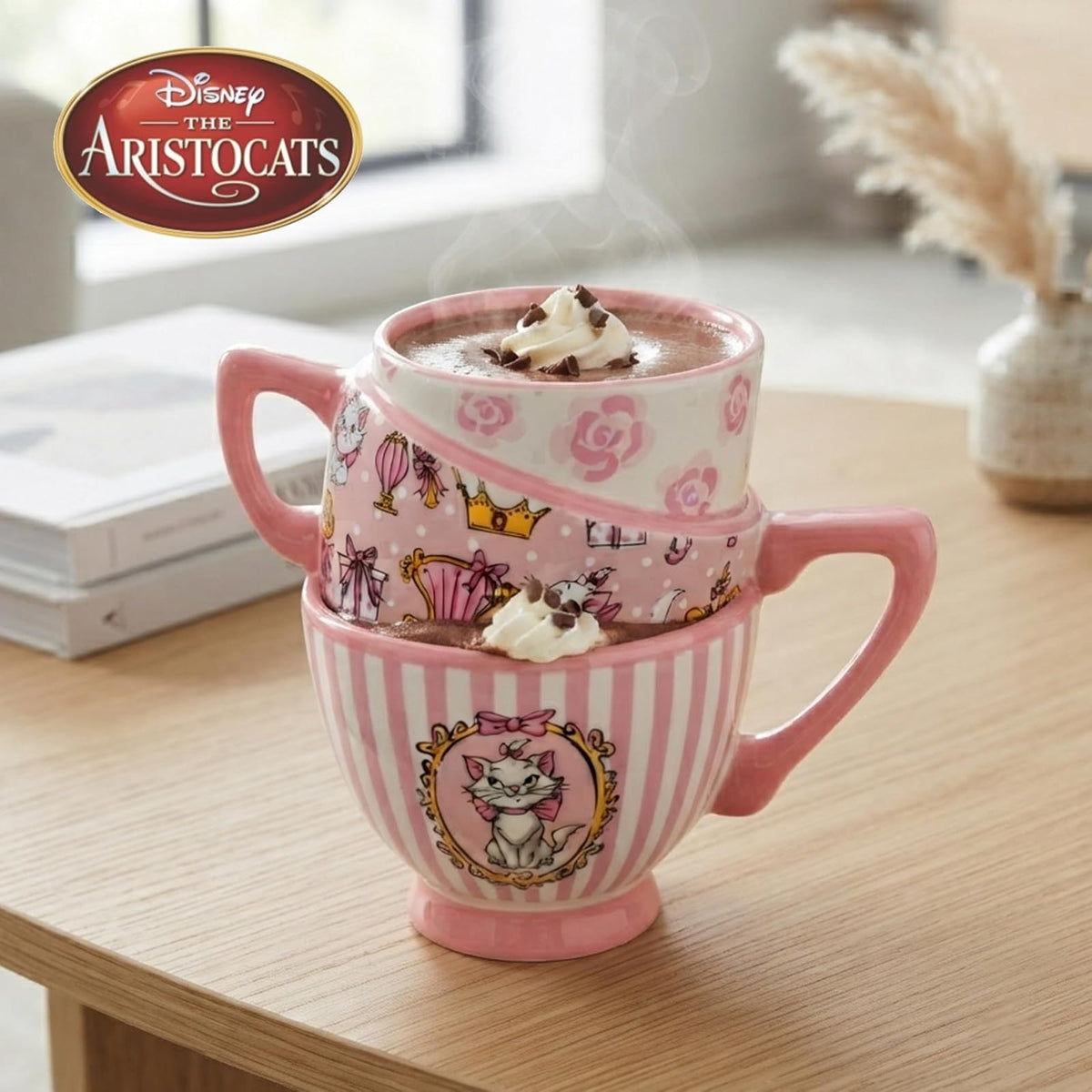 Silver Buffalo Taza de café de cerámica esculpida 3D con diseño de Marie de Los Aristogatos de Disney, 591 ml (20 oz)