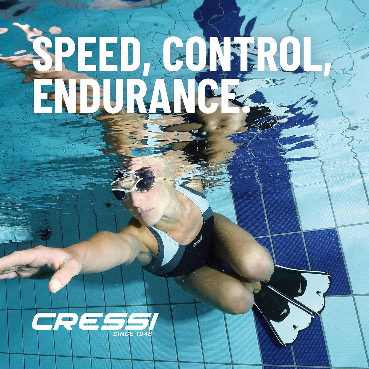 Cressi Aletas de natación Ligeras (Fabricadas en Italia)