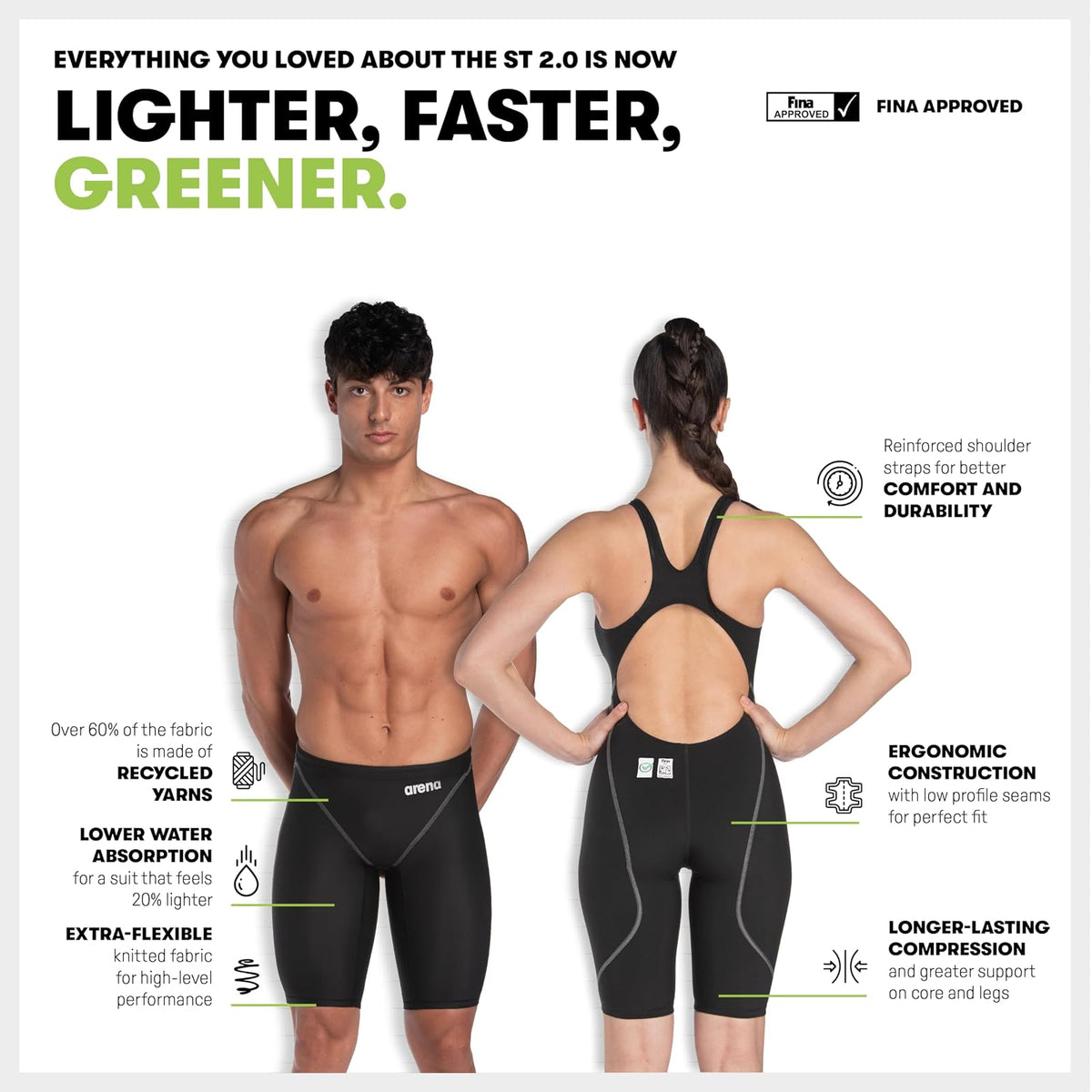 Arena Powerskin ST Next - Traje de baño de competición para Mujer, con Espalda Abierta