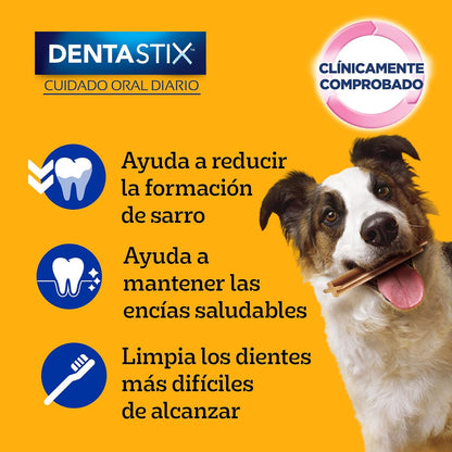 PEDIGREE Dentastix Snack para Perros Adultos, De Cuidado Oral, Paquete De 30 Unidades De 24,6 Gramos c/u.