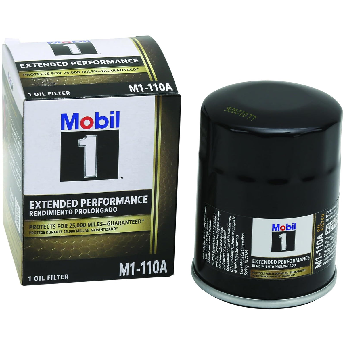 Mobil 1 M1-110 / M1-110A Filtro de Aceite de Alto Rendimiento, Paquete de 6 | Mezcla sintética, protección de alta eficiencia de 25.000 millas