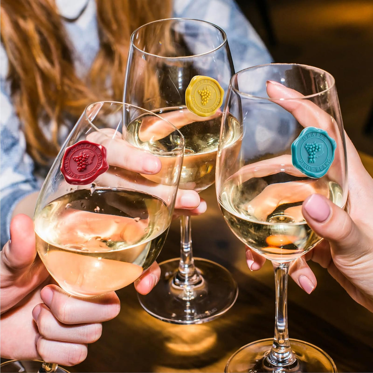 Vacu Vin Classic - Rotuladores para vaso de uva (8 unidades)