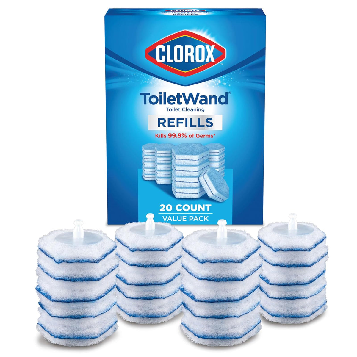 Clorox ToiletWand Recambios Desinfectantes para Inodoro, 30 pzas - 20 Unidad (Paquete de 1)