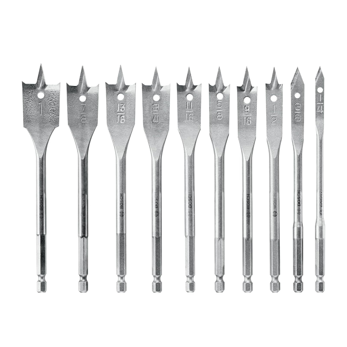 Bosch SB0010 10 pc. Chisel-Point Spade Bit Set