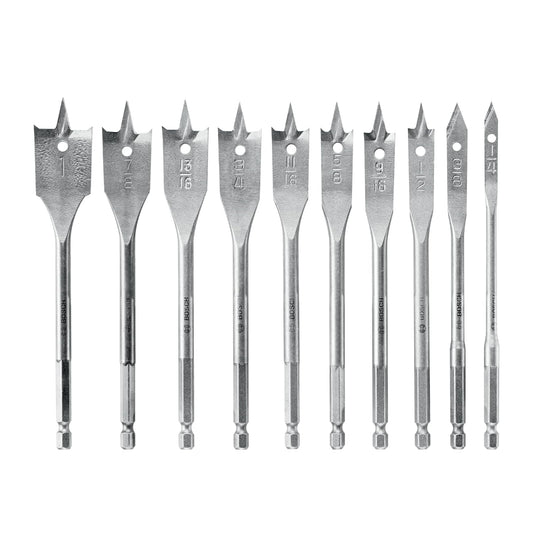 Bosch SB0010 10 pc. Chisel-Point Spade Bit Set