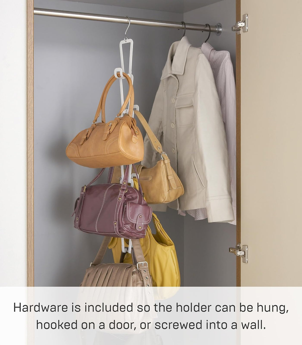 Yamazaki Home 6510 - Organizador para Colgar en el clóset, tamaño único, Color Blanco