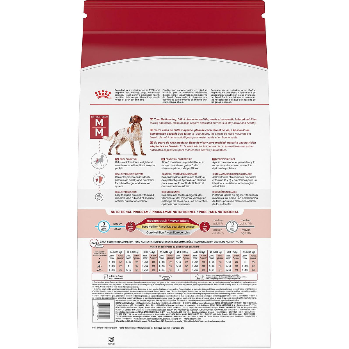 ROYAL CANIN - Alimento Seco para Perro Adulto Raza Mediana, 1.82 kg