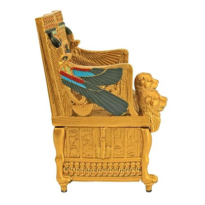Decoración – Cajita de King Tut Trono Caja de joyería Egipcio – Egipcio estatuas