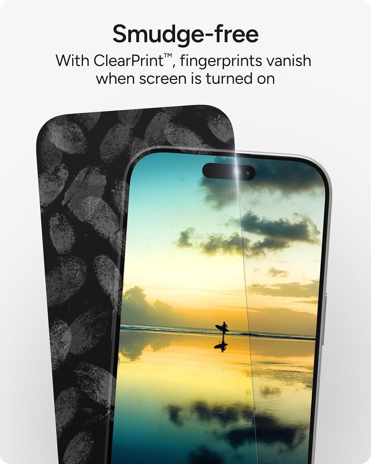 ZAGG Glass Elite Privacy 360 - Protector de visualización para Apple 16e/ 14/13/13 Pro - Filtro de privacidad de cuatro vías, 5 veces más resistente, tecnología antihuellas, escudo invisible, fácil de