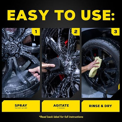 Meguiar's G180132 Ultimate - Limpiador de Ruedas, 680 g | El limpiador de ruedas elimina el polvo de frenos, la suciedad y la suciedad, el spray seguro para detalles de automóviles