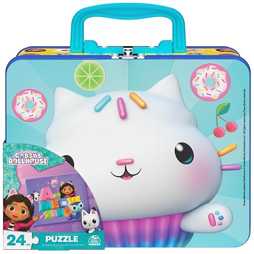Spin Master Games Gabby's Dollhouse, rompecabezas de 24 piezas con estuche