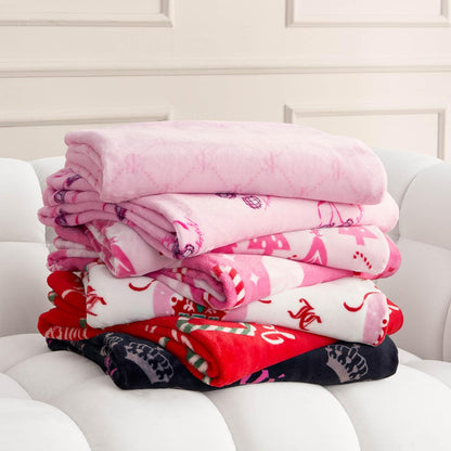 Juicy Couture - Manta de Peluche de 50 x 70 Pulgadas, Color Rojo