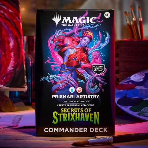 Magic: The Gathering Secrets of Strixhaven Commander Deck - Prismari Artistry (100-Card Deck, Deck Box + Accessories) en Inglés