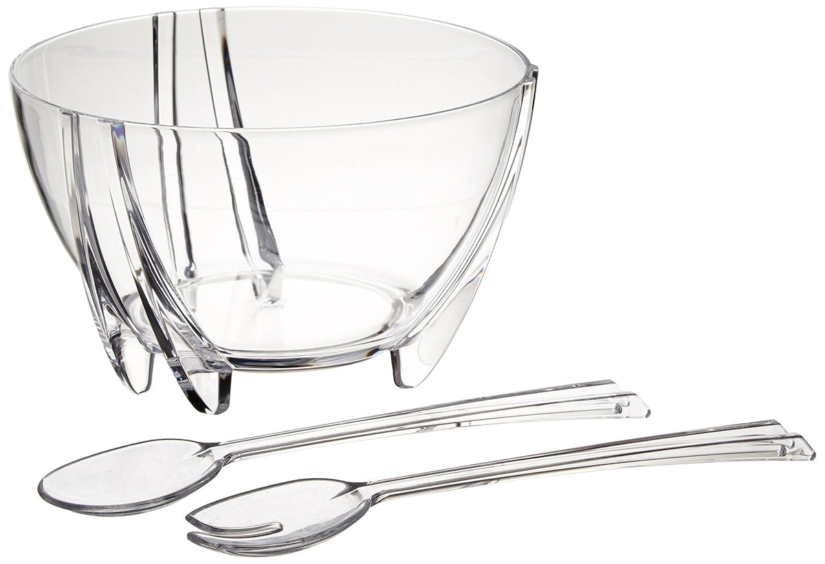 Prodyne SB-3-C Acrylic Salad Bowl with Servers