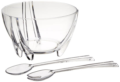 Prodyne SB-3-C Acrylic Salad Bowl with Servers