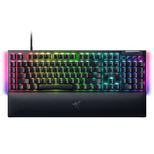 Razer Teclado mecánico V4 para Juegos: interruptores Verdes táctiles y Clic, Chroma RGB - 6 macros programables - Reposamuñecas magnético