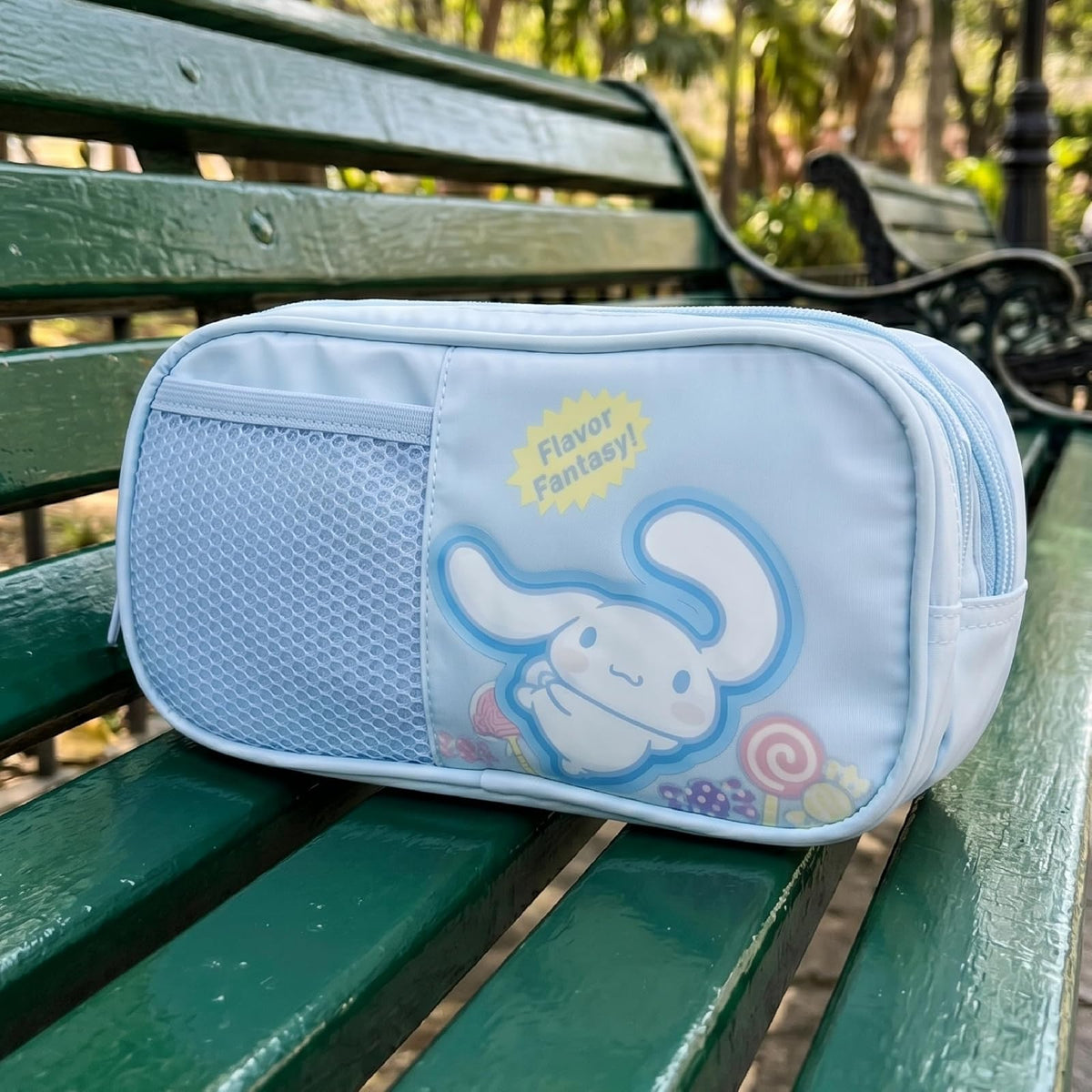 Ruz Lapicera Doble Casual | Cinnamoroll | 100% Poliéster | Bolso Escolar para Niños con Múltiples Bolsillos y Cierre de Cremallera | Recomendado desde 3 años
