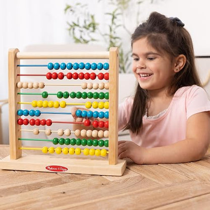 Melissa & Doug Ábaco, Juguete de Madera Clásico, Juguete de Desarrollo, 8 Actividades de Extensión