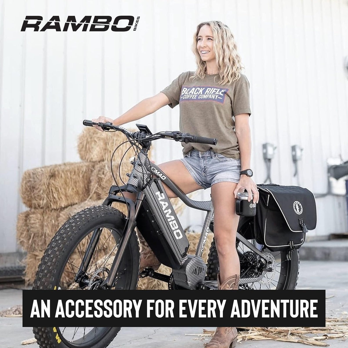 Rambo - Bolsa de Almacenamiento para Accesorios de Bicicleta, sillín, Negro, Una Talla