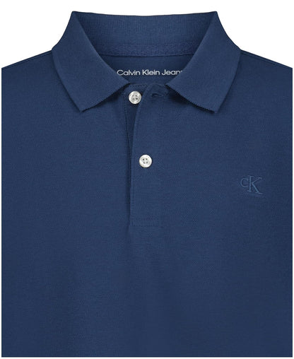 Calvin Klein Marled Space Dye Logo Polo Manga Polo para Niños