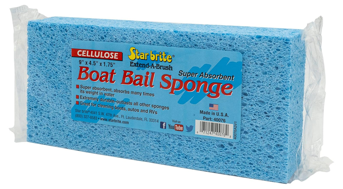 STAR BRITE 040076 - Esponja de celulosa para Barco Grande, 9 x 4 1/2 x 1 3/4