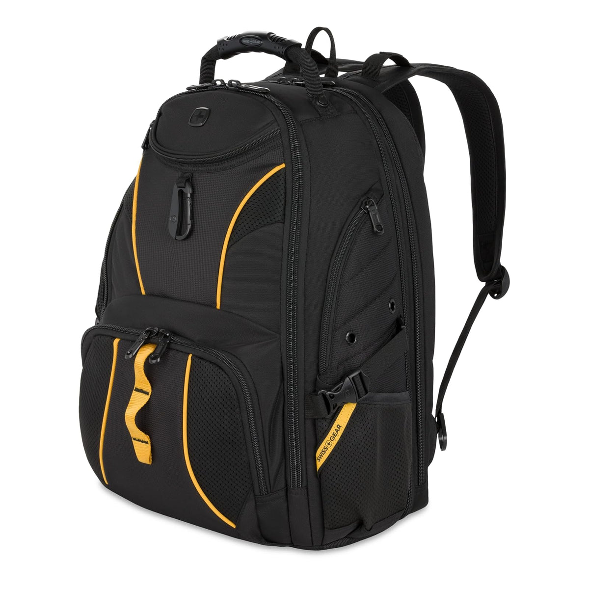 SwissGear 1900 ScanSmart Mochila para Laptop 17" con Compartimento TSA - 48.26cm - Negro - Oro