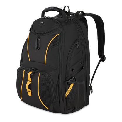 SwissGear 1900 ScanSmart Mochila para Laptop 17" con Compartimento TSA - 48.26cm - Negro - Oro