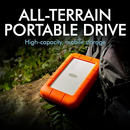 LaCie Rugged USB-C 4000GB Naranja, Plata - Disco duro externo (4000 GB, USB Tipo C, 3.0 (3.1 Gen 1), 5400 RPM, 5 Mbit/s, Naranja, Plata)