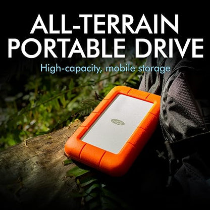 LaCie Rugged USB-C 4000GB Naranja, Plata - Disco duro externo (4000 GB, USB Tipo C, 3.0 (3.1 Gen 1), 5400 RPM, 5 Mbit/s, Naranja, Plata)