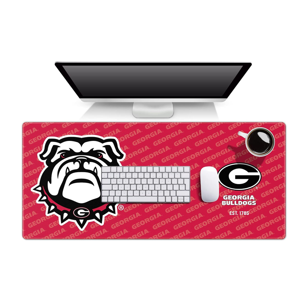 YouTheFan NCAA Florida State Seminoles Logo Series Desk Pad, Team Colors - Georgia Bulldogs