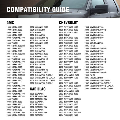 DNA MOTORING Espejo de remolque manual derecho para 03-06 Silverado Suburban Avalanche Tahoe Sierra Yukon, lado derecho, TWM-001-T222-BK-R