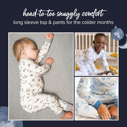 Burt's Bees Conjunto de Pijama de 2 Piezas, Playera y pantalón, 100% algodón orgánico Pantalones de Pijama para bebés y niños pequeños para bebés niños