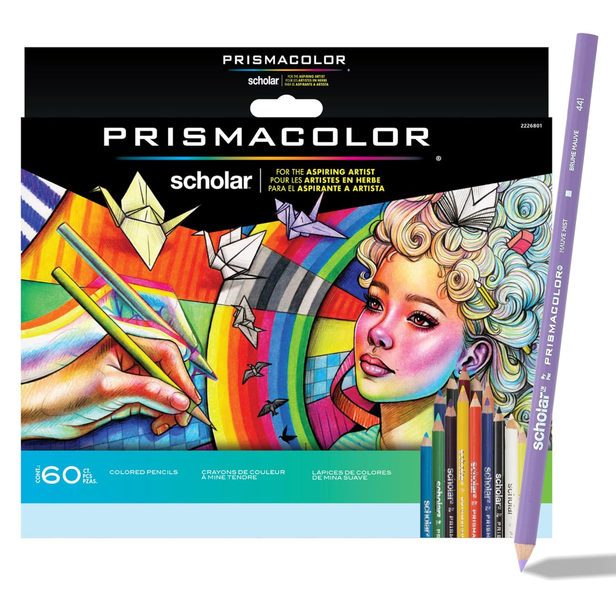 Prismacolor Scholar Lápices de Colores, Núcleo Suave - Nuevo embalaje - 60 Count (Pack of 1)
