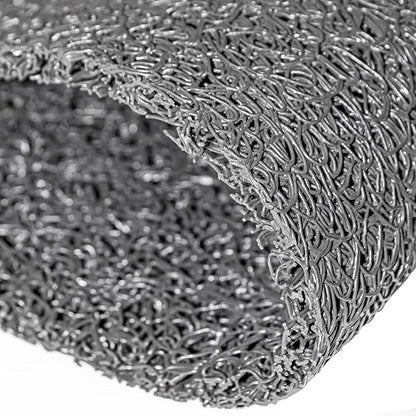 Tapete Entrada Gris Rizo 34x72cm Material Reciclado -Antiderrapante -Ideal para Retener la Humedad y Suciedad -Uso Rudo para Interior y Exterior