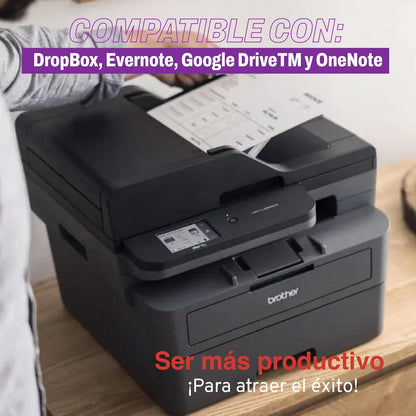Brother Multifuncional Láser Monocromática DCP-L2660DW Dúlpex con Wi-Fi | Impresión, copiado y escaneado, dúplex, conectividad inalámbrica, impresión blanco y negro, 36 págs. por minuto