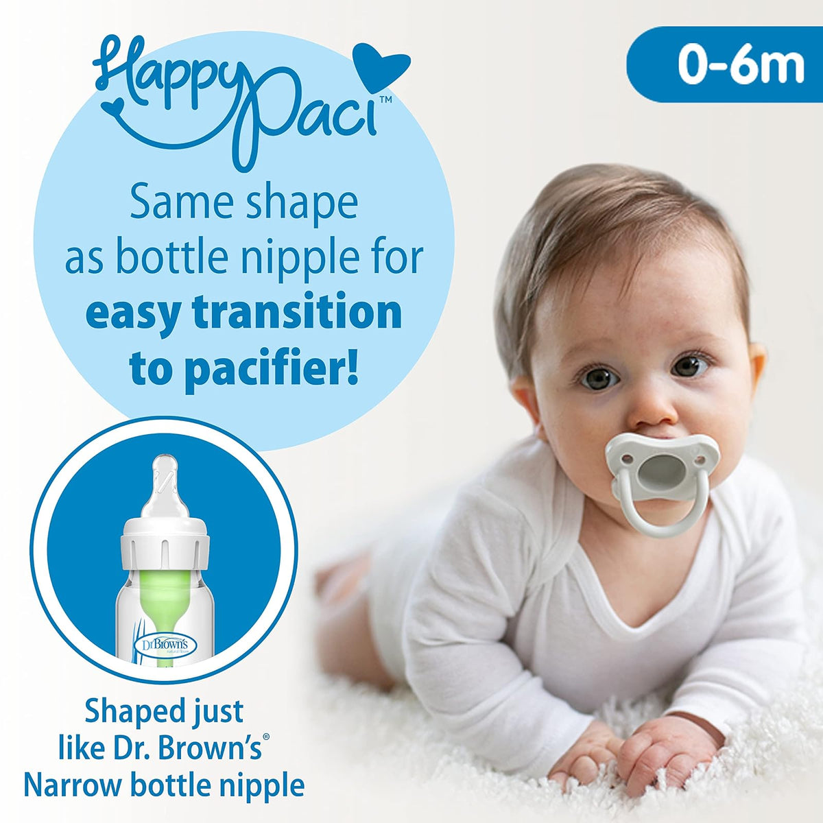 Dr. Brown's - Juego de biberones Options Slow Flow para bebés amamantados, 4 onzas