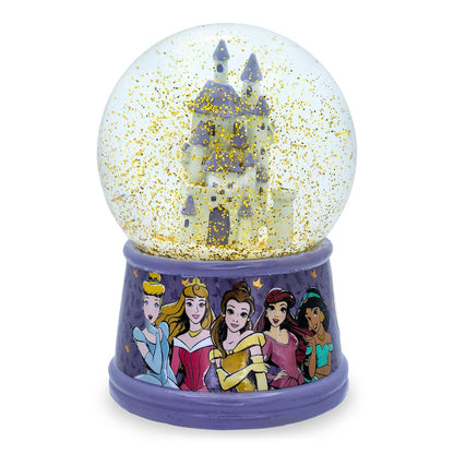 Silver Buffalo Disney Princess - Globo de Nieve Iluminado │Cenicienta, Aurora, Belle, Ariel y Jazmín │5.5 Pulgadas de Alto, 100 mm (Stardard)