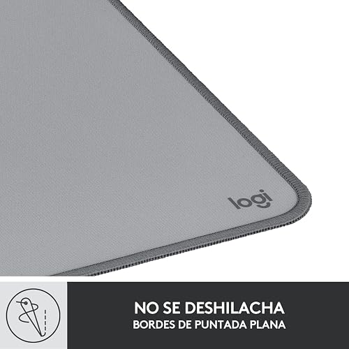 Logitech Mouse Pad Studio Series XL, Multifunción, Mouse Pad Extendido, Protector de Escritorio de Oficina, Base Antideslizante, Resiste a Salpicaduras - Gris