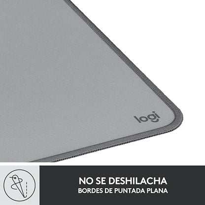 Logitech Mouse Pad Studio Series XL, Multifunción, Mouse Pad Extendido, Protector de Escritorio de Oficina, Base Antideslizante, Resiste a Salpicaduras - Gris