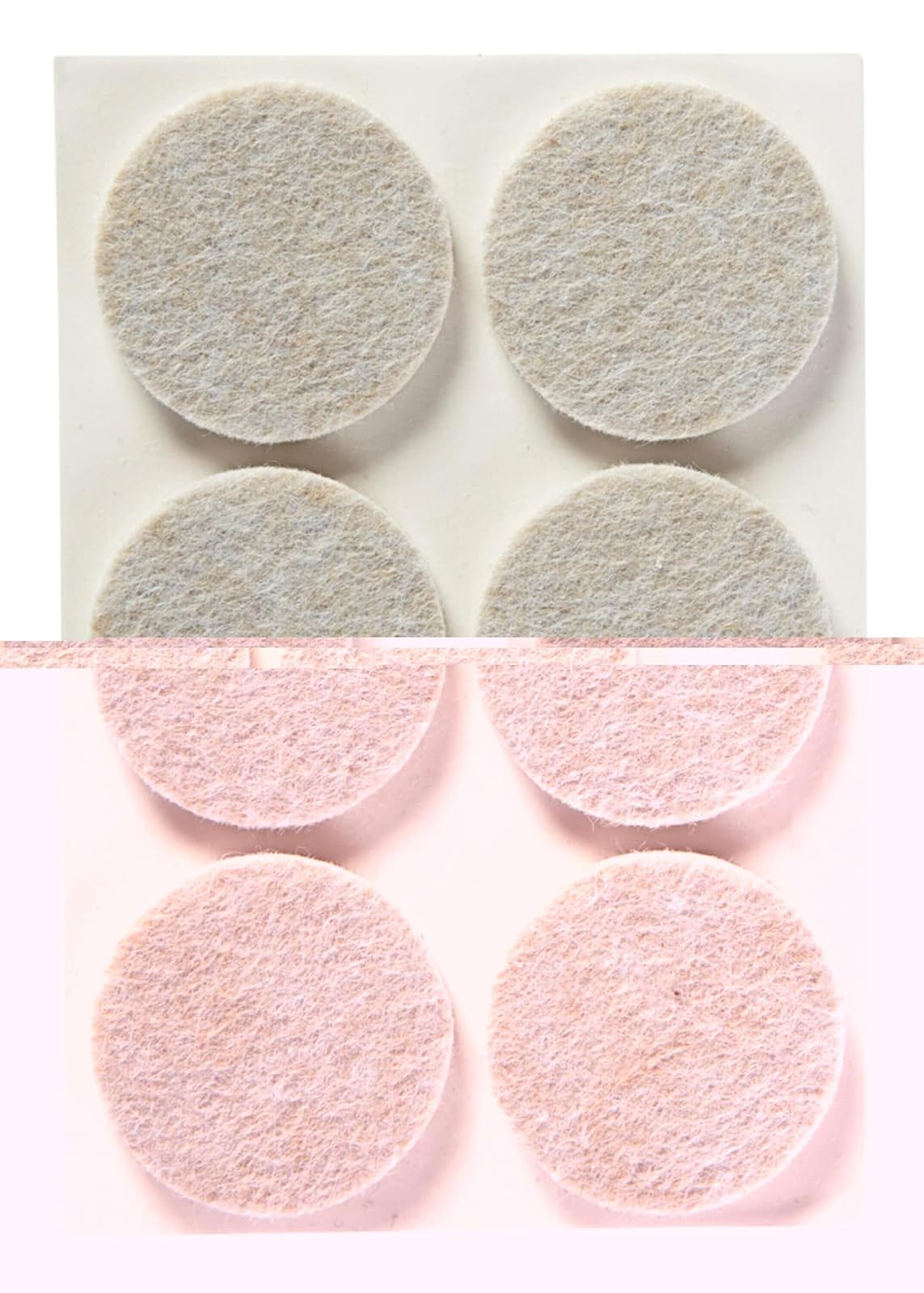 Scotch - almohadillas para orejas de fieltro para muebles de fieltro para proteger suelos de madera dura, redondas, 1.5 pulgadas Diámetro, beige, 24 almohadillas para orejas