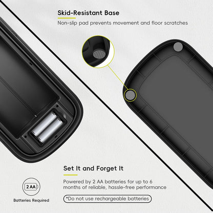 EKO Astro Slim - bote de basura con sensor, 10 litros/2.6 galones sin contacto con tapa de mariposa de cierre suave, sensor de movimiento de acero inoxidable para baño, cocina y oficina, negro mate