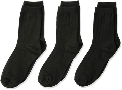 Jefferies Socks calcetines de canalé para niño - M - Negro -