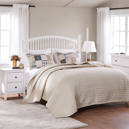 Greenland Home GL-1304EMSK 3 Piece Oxford Quilt Set, King Size, Multicolor