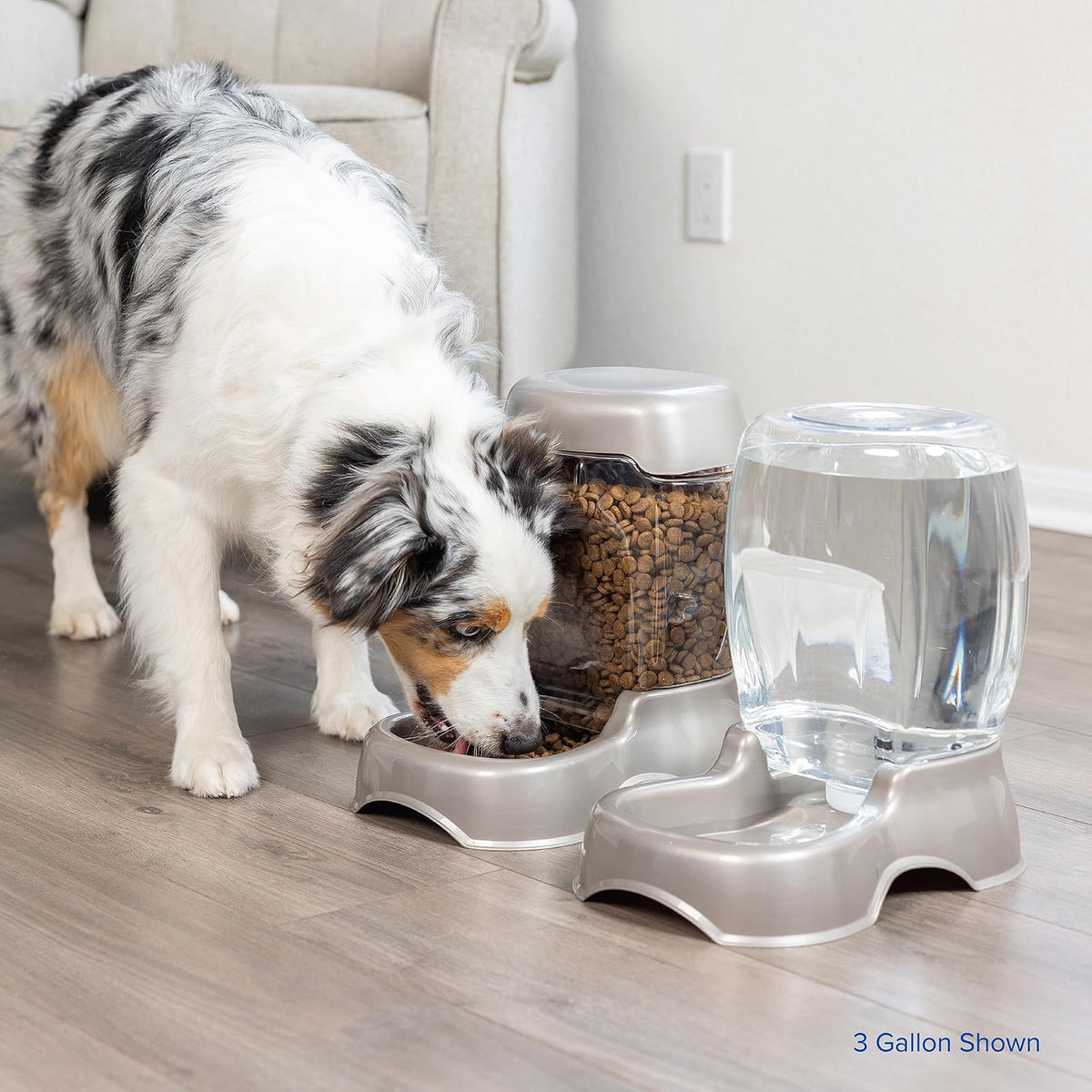 Petmate Pet Cafe Pet Waterer, 1/4 Gal, Pearl Lady Pink, Pearl Tan, 82.5 cm (alto) x 1.6 m (ancho)