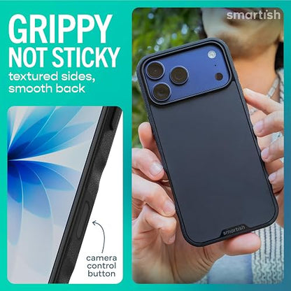Smartish - Funda magnética para iPhone 2025 Pro MAX Gripmunk, Control de cámara, Color Negro