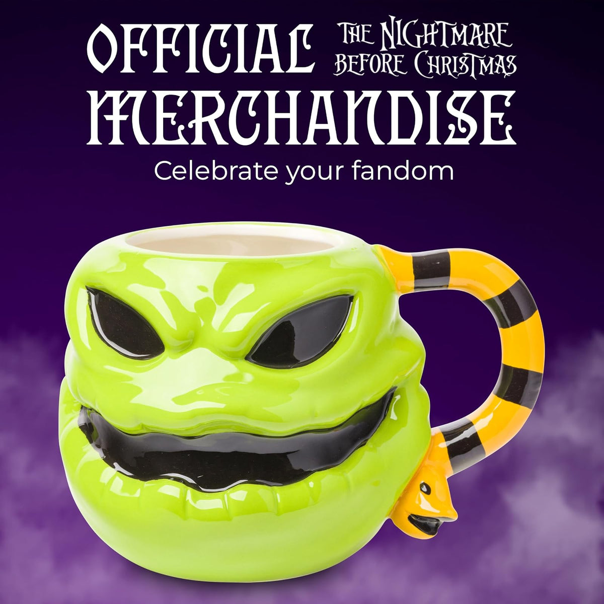 Silver Buffalo Disney Nightmare Before Christmas Oogie Boogie - Taza esculpida 3D de cerámica, 20 onzas