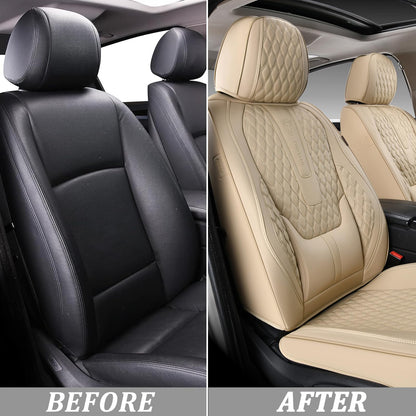 Coverado Front Seat Cover, Funda de Asiento de Automóvil Nappa Piel para Automóviles Funda de Asiento para Automóviles