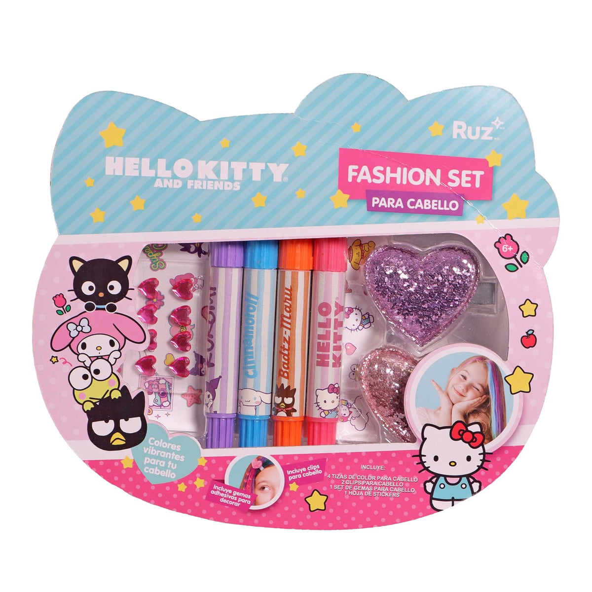 Ruz Set de Juego Sanrio Hello Kitty and Friends Set para el Cabello