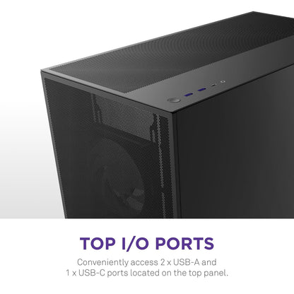 NZXT GABINETE H7 Flow/Negro/Midi-Tower/Gamer